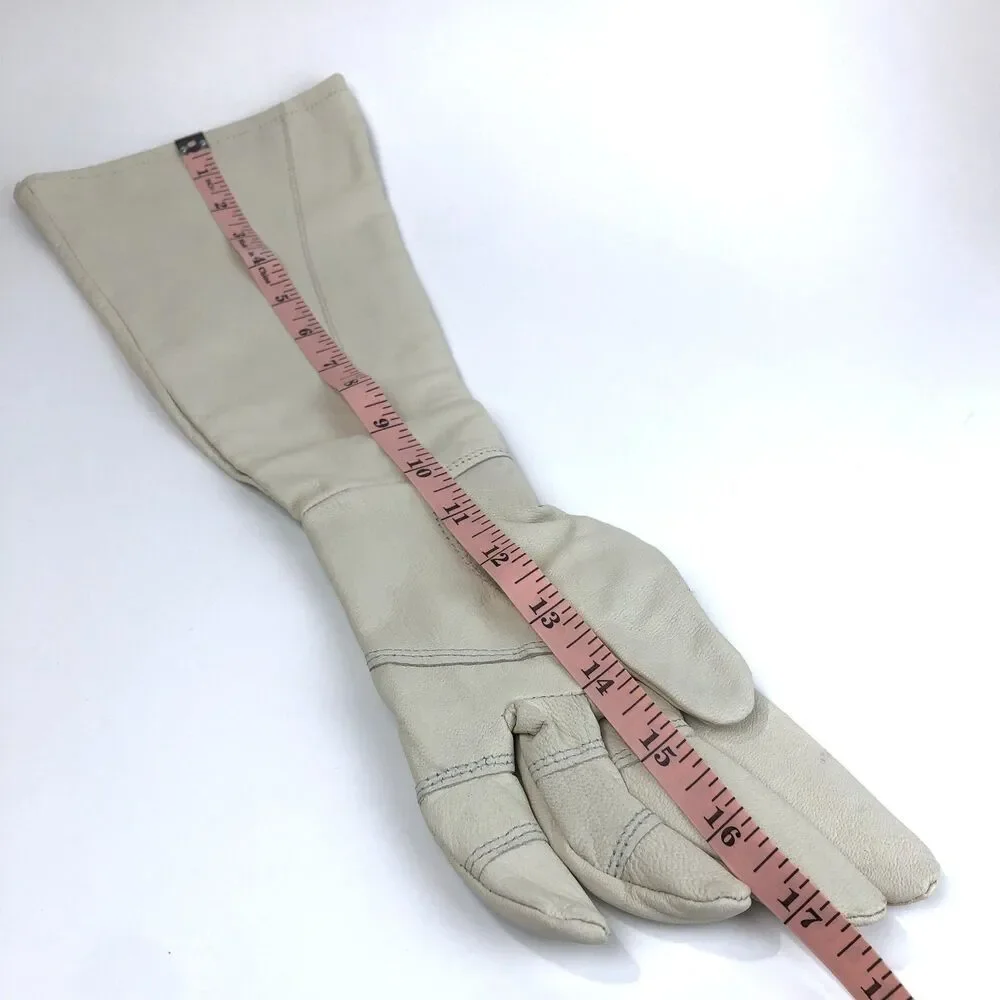 StoneBreaker Leather Rose Gloves Goatskin Sz S Gauntlet 'Fit to Work' Patented